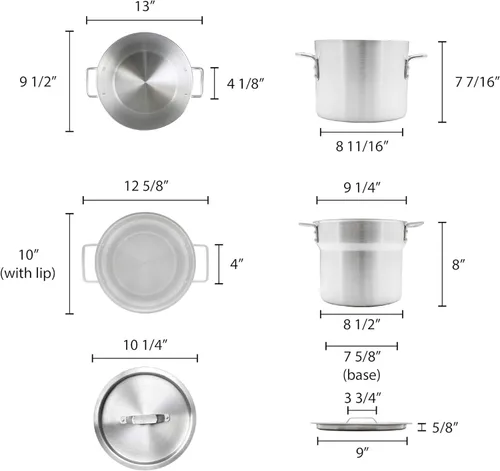 Miniatura 6 de TrueCraftware - Olla doble de aluminio de 8 cuartos de galón con tapa – Olla de fusión de vapor de calibre pesado doble para fondue de chocolate