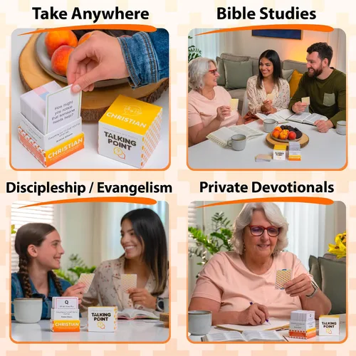 Miniatura 5 de 200 tarjetas de conversación para cristianos – Explora tu fe y diviértete en la noche de juegos familiares, estudio bíblico o grupos juveniles