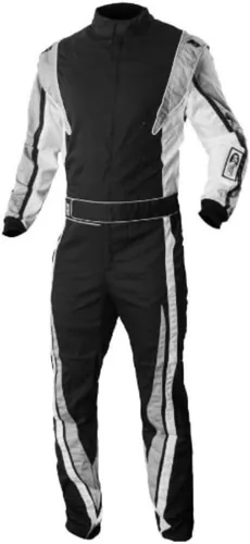 Miniatura 6 de Traje de automovilismo, marca K1 Race Gear, modelo Victory, clasificación 3,2a/1 por SFI, XXL, Negro/Blanco/Gris