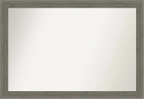 Miniatura 124 de Amanti Art Espejo de pared personalizado no biselado (24.5 x 24.5 pulgadas), marco gris marrón alta, varios tamaños personalizados, espejo de baño