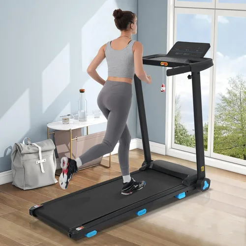 Miniatura 2 de Merax Cinta de correr con 8% de inclinación, cintas de correr plegables de 3.0 HP para el hogar, almohadilla para caminar de 10 MPH con barra