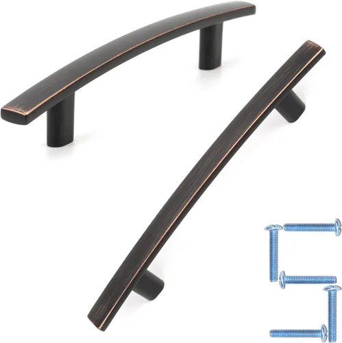 Miniatura 13 de KOOFIZO Paquete de 20 tiradores de bronce aceitado de 3 pulgadas para gabinetes de cocina, manijas de bronce frotado para gabinetes de cocina