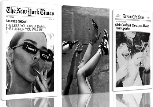 Miniatura 21 de Juego de 3 arte de pared de dados de póker enmarcados en blanco y negro, impresiones en lienzo estéticas retro Y2K, fotos de póster rosa de moda