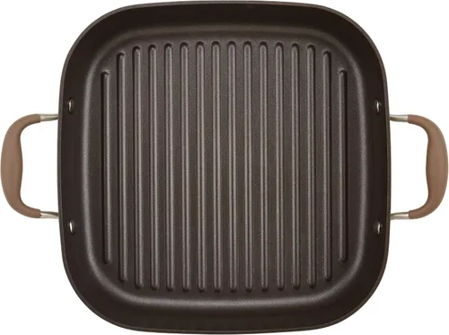 Miniatura 11 de Anolon Advanced - Sartén antiadherente anodizada dura para parrilla, plancha y tostadora, 11 pulgadas, color marrón