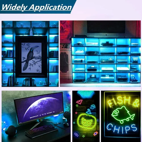 Miniatura 3 de Ourbest El Panel de luz de hoja 2 piezas – Máscara de papel electrouminiscente cortable para iluminación de ojos DIY Cosplay decoración de fiesta
