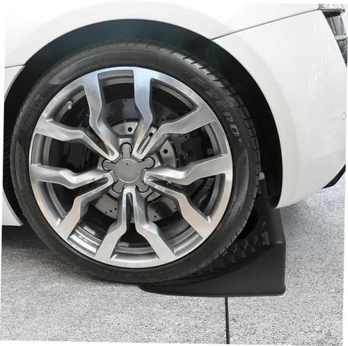Miniatura 8 de 2 piezas de cuñas antideslizantes para ruedas de automóvil, para remolque, bloque de parada, tipo universal