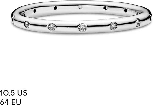 Miniatura 7 de PANDORA Jewelry - Anillo de circonita cúbica simple y brillante en plata de ley, Metal, Zirconia cúbica