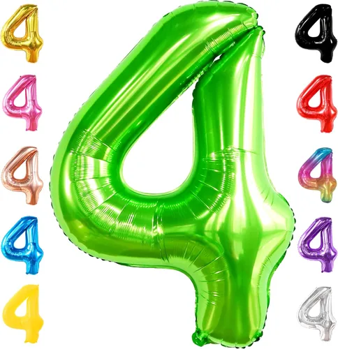 Miniatura 113 de Globo gigante plateado del número 0 de 40 pulgadas – Globo Mylar del número 0 Globo plateado 0 para decoraciones de fiesta Globo plateado