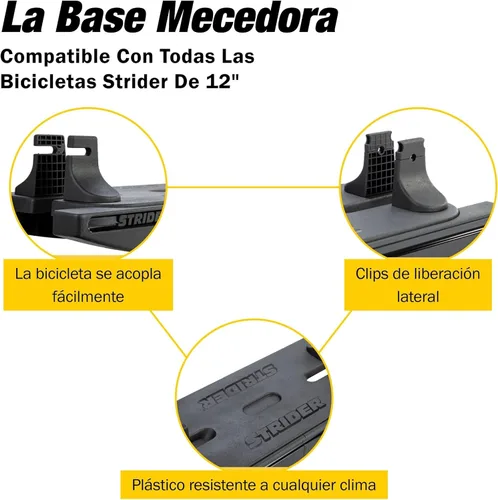 Miniatura 3 de Strider 12" – Ayuda a enseñar a los bebés cómo montar una bicicleta de equilibrio – para niños de 6 meses a 4 años – Montaje y ajustes fáciles