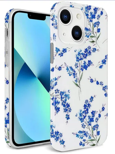 Miniatura 9 de J.west Bonita funda de teléfono para iPhone 13, diseño estético floral de acuarela, funda delgada y suave de TPU para mujer, antiarañazos, a prueba