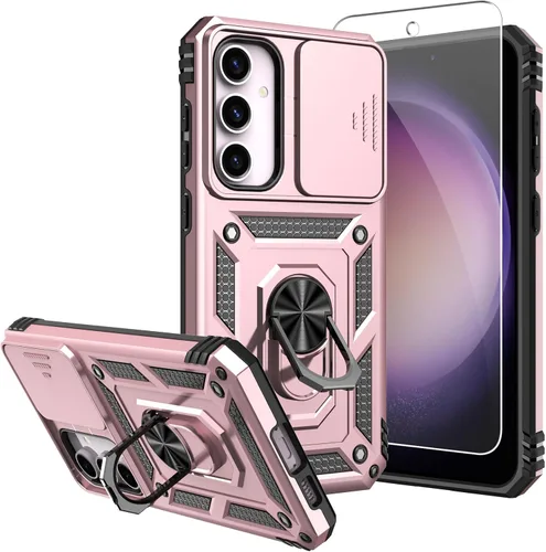Miniatura 10 de Funda para Galaxy S23 FE, con protectores de pantalla y funda para cámara, [grado militar] de 16 pies. Funda a prueba de caídas con funda protectora