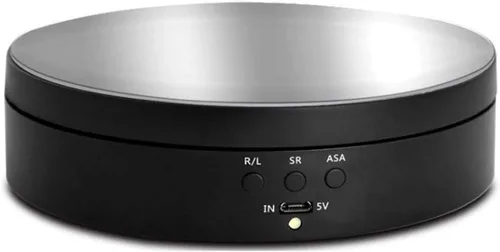 Miniatura 9 de Denpetec Soporte giratorio motorizado, plato giratorio eléctrico de 360 grados para exhibición de productos de fotografía, joyas, relojes, modelos