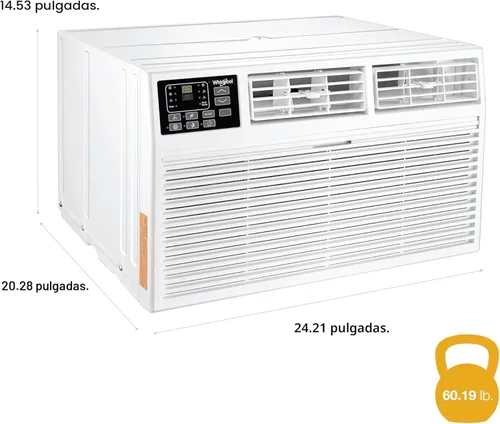 Miniatura 9 de Whirlpool Aire acondicionado de pared de 8,000 BTU, 115 V, enfría hasta 350 pies cuadrados para sala de estar, dormitorio, cocina