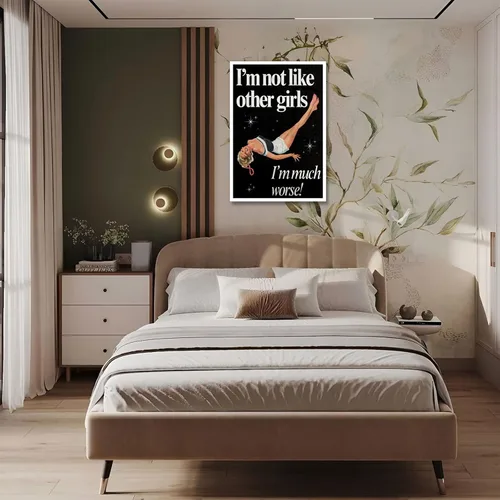 Miniatura 60 de Pósteres de citas divertidas con texto en inglés «Better Late Than Feug», lienzo minimalista con fondo blanco, arte de pared, frutas frescas