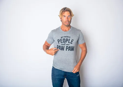Miniatura 2 de Camiseta divertida para hombre, con texto en inglés My Favorite People Call Me Paw Paw Paw, para el Día del Padre, Papá