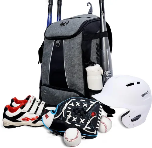 Miniatura 3 de PHINIX Mochila de béisbol y softbol para adultos, gran capacidad para bates, cascos, guantes, zapatos