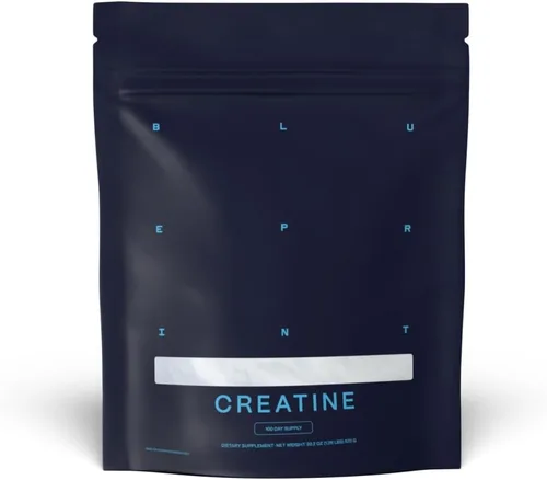 Blueprint Bryan Johnson Monohidrato de creatina en polvo – Polvo de aminoácidos – Suplemento que apoya el crecimiento muscular, la recuperación, la
