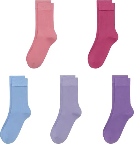 Miniatura 24 de SERISIMPLE Calcetines de bambú de viscosa para niños, calcetines escolares antiolor para niños y niñas, uniforme, ligeros, con costuras planas, 5