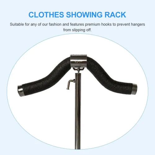 Miniatura 4 de Cabilock Soporte de exhibición de ropa de acero inoxidable para mujer, soporte de hombro flexible, soporte de ropa para niña, soporte de ropa
