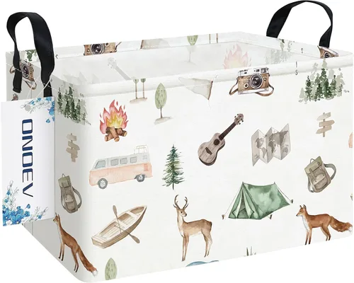 Miniatura 26 de Cesta de lavandería plegable rectangular, canasta de lona, cesta para guardería, adecuada para niños, oficina, dormitorio, ropa, almacenamiento