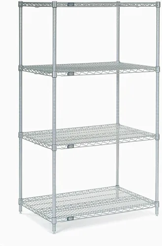 Nexel ate Unidad de inicio de estantería de alambre, epoxi plateado, 30 pulgadas de ancho x 18 pulgadas de profundidad x 54 pulgadas de alto