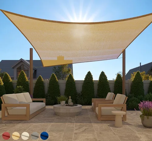 Miniatura 37 de GORILLA GRIP Toldo rectangular resistente con protección UV, resistente a la decoloración, desgarros y al óxido, bordes curvos que bloquean la luz