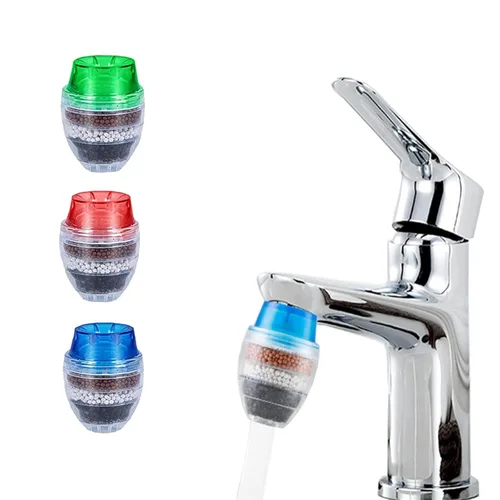 3 paquetes de filtros de agua para grifo, purificador de grifo de cocina, carbón activado que elimina el fluoruro de cloro, metales pesados, agua