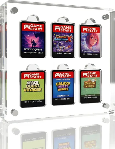 Miniatura 10 de Estuche de exhibición de cartuchos de videojuegos, compatible con soporte para tarjetas Gameboy Advance, marco acrílico magnético para colección