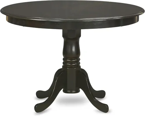 Miniatura 3 de East West Furniture HLPF5-CAP-W - Juego de comedor de 5 piezas para 4 personas, incluye una mesa de comedor redonda con pedestal y 4 sillas