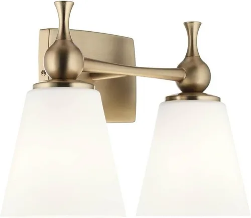 Miniatura 13 de Kichler Cosabella™ - Aplique de pared con 1 luz de 6 pulgadas con estuche grabado satinado ópalo en níquel pulido