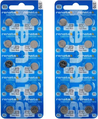 Miniatura 10 de Renata 370 SR920W Baterías – 1.55 V Óxido de Plata 370 Batería de reloj (2 unidades)
