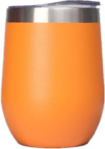 Miniatura 9 de Copas de vino de acero inoxidable, vaso aislado de doble pared con tapa para vino, café, bebidas, champán, cócteles (acero inoxidable)