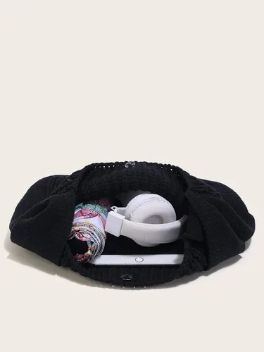 Miniatura 4 de ENBEI Bolsos de hombro para mujer Bolsos de ganchillo Bolso de punto grande Bolso de mano estético para la escuela lindo Bolsas de mano Bolsa