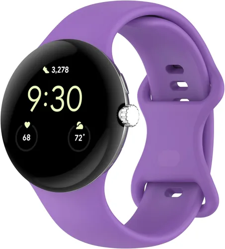 Miniatura 10 de Compatible con correas de reloj Google Pixel, silicona suave, correa deportiva ajustable para Google Pixel Watch 3 de 1.614 pulgadas/Pixel Watch