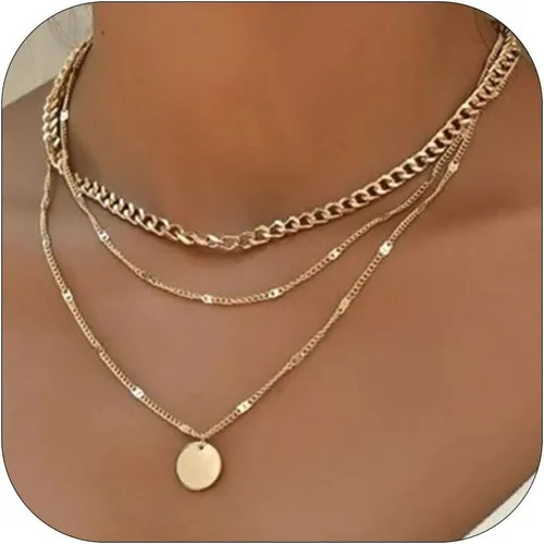 Miniatura 34 de Long tiantian Collares en capas para mujer, joyería occidental para mujer, collar de moneda apilable, collar de país, moderno, bohemio, verano
