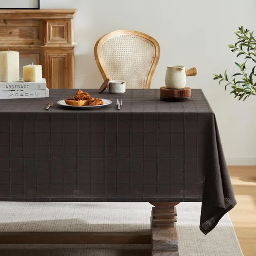 Miniatura 20 de ZeeMart Mantel (beige, redondo de 52 pulgadas)