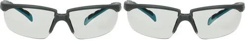 Miniatura 12 de 3M Gafas de seguridad, serie Solus 2000, revestimiento antivaho Scotchgard, antiarañazos, lente ámbar, patillas gris/azul-verde