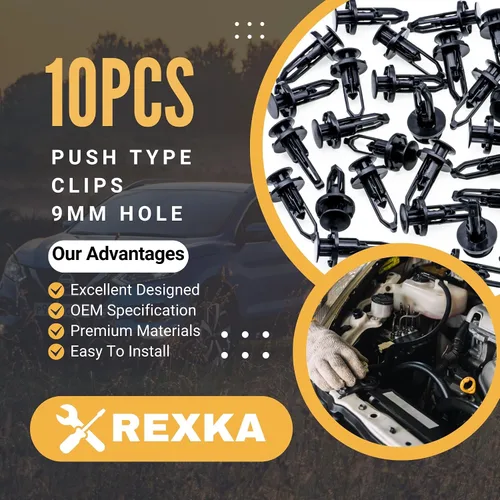 Miniatura 2 de Rexka 10 clips de retención de rejilla para parachoques de parachoques compatibles con Toyota Lexus 52161-16010 52161-02020