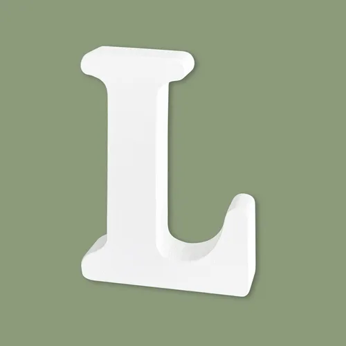 Miniatura 26 de Letras de madera de 4 pulgadas, letras del alfabeto de madera blanca para decoración de pared, letras de marquesina de madera sin terminar