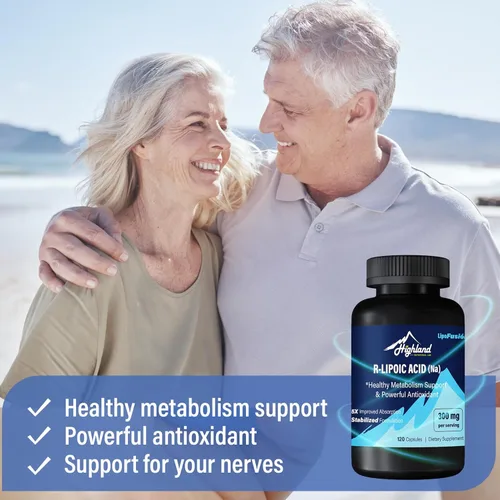 Miniatura 9 de Ácido lipoico R (Na) 300 mg por porción, 120 cápsulas, hasta 5 veces mejor absorción, excelentes suplementos dietéticos para un apoyo saludable