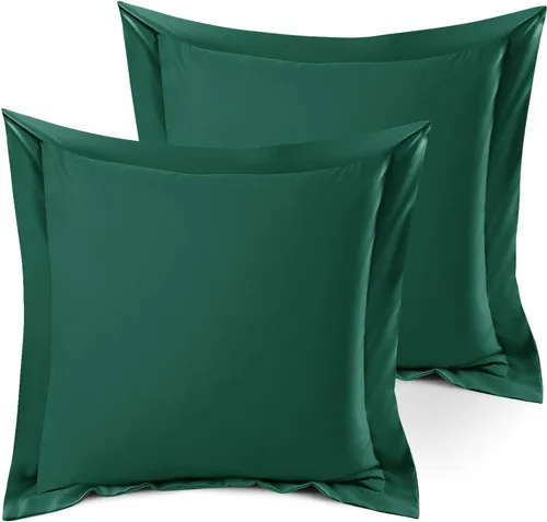 Miniatura 87 de Nestl Juego de 2 fundas tipo sham de almohada suaves - Fundas de almohada de microfibra de doble cepillado - Fundas de almohada de cama premium