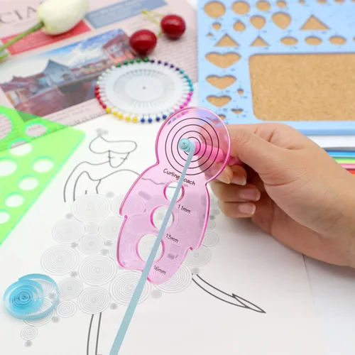 Miniatura 5 de KITANIS Juego de 14 herramientas de papel para filmación, varios tamaños, para manualidades, manualidades, manualidades, tarjetas de papel, 14P