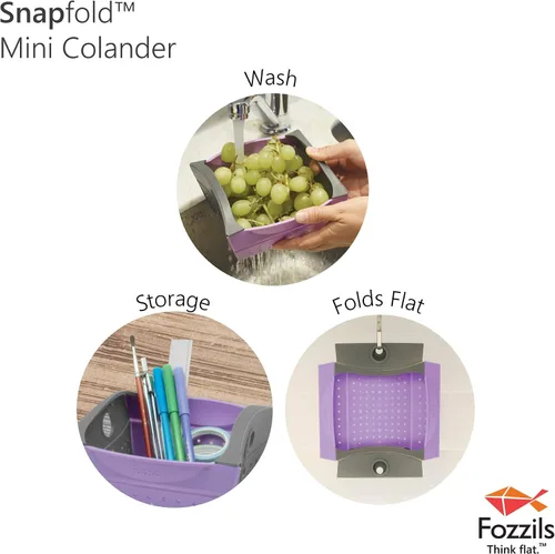 Miniatura 3 de Fozzils Mini colador Snap Fold de 1 cuarto de galón, verde (516119)