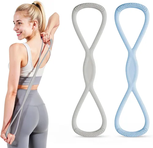 Miniatura 15 de Figura 8 banda de resistencia, figura 8 bandas de resistencia para mujeres y hombres, figura de banda de resistencia para entrenamiento, asas 15