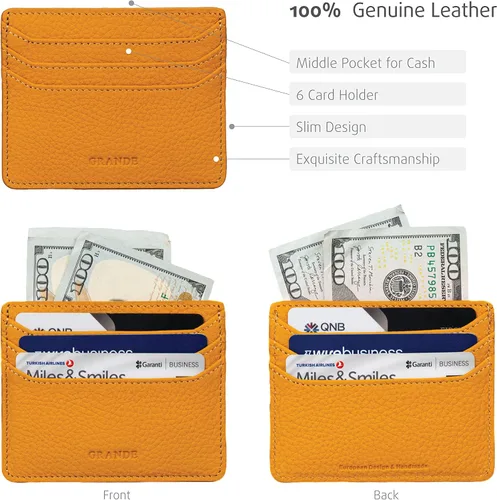 Miniatura 3 de Grande -3633 Estuches para tarjetas, Amarillo, Minimalista