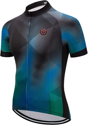 Miniatura 142 de Weimostar Hombre Ciclismo Jersey Manga Corta Bicicleta Ropa Multicolor Diamante
