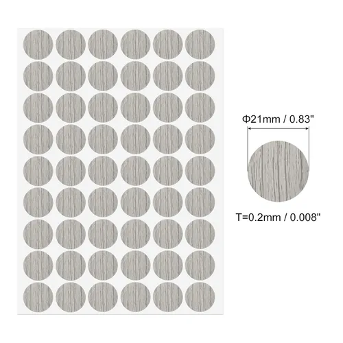 Miniatura 2 de uxcell 1 hoja/54 calcomanías para cubrir agujeros de tornillo, de cloruro de polivinilo de 0.827 in de diámetro, tapas autoadhesivas a prueba