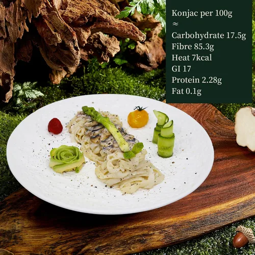 Miniatura 5 de YUHO Pasta orgánica Shirataki Konjac paquete de 8 en el interior, vegana, baja en calorías, sin gluten, sin grasa, sin gluto, sin carbohidratos
