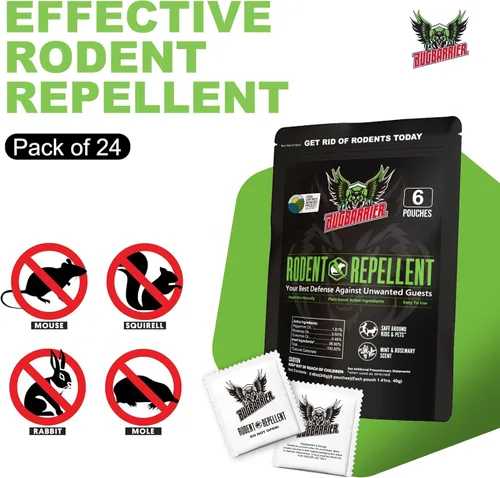 Miniatura 3 de Bolsas de disuasión repelentes de ratones extra fuertes, USDA 99% a base biológica, aceites de menta y romero repelen ratones que anidan