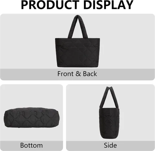 Miniatura 5 de Plusfeel Bolsa grande acolchada para mujer, bolsa acolchada y acolchada
